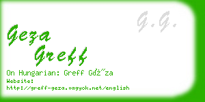 geza greff business card